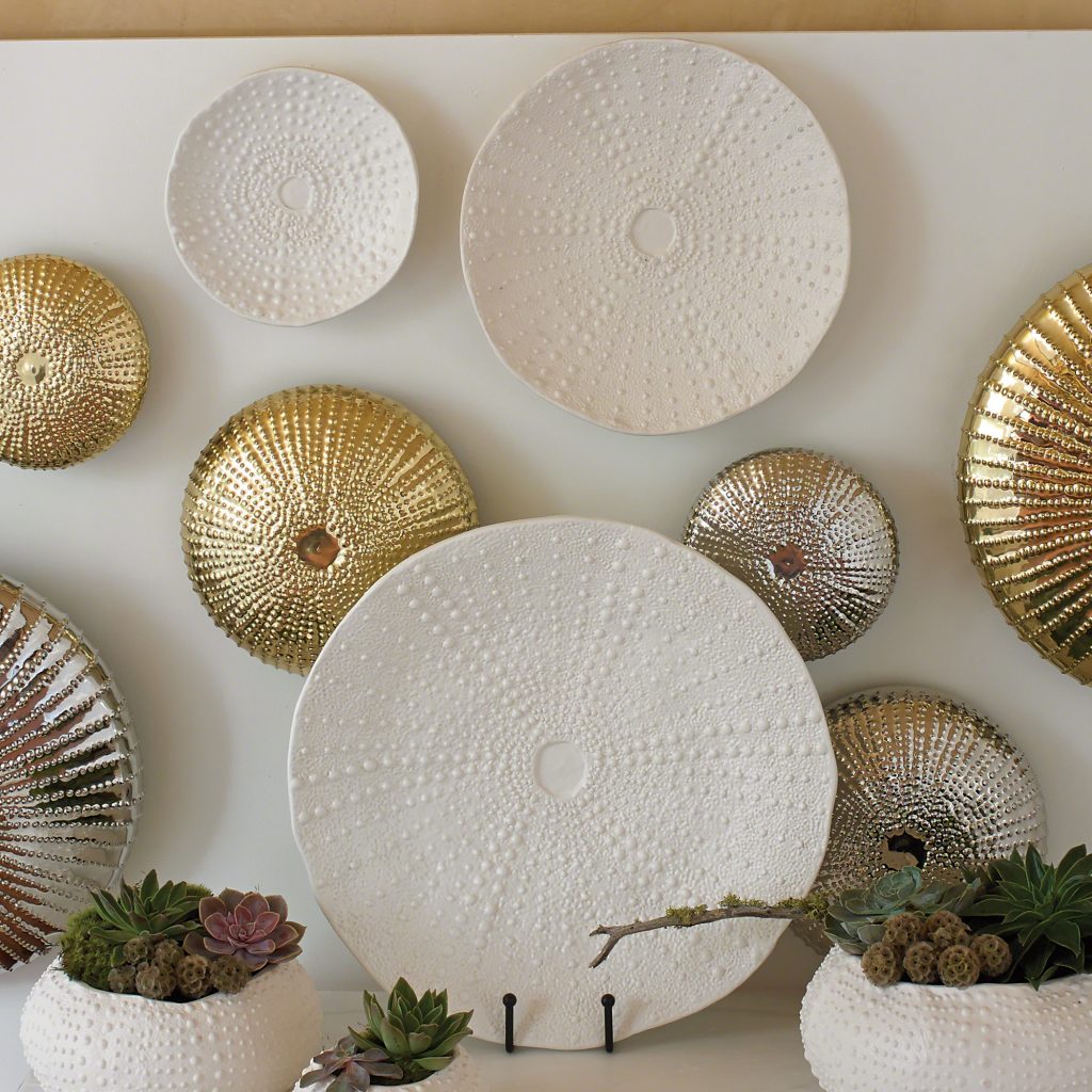 3.31151 ~Ceramic Urchin Platter-Matte White-Lg